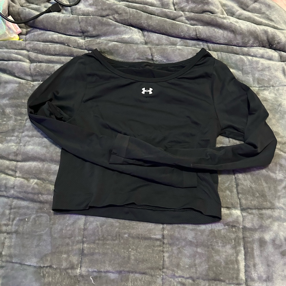 Under Armour Black Fitted Long Sleeve Sweatshirt